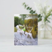 Champagner und Pickles Postkarte (Stehend Vorderseite)