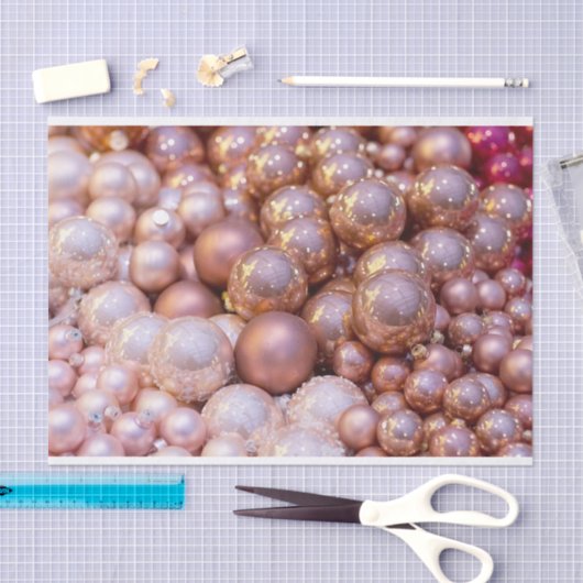 Champagner und Pink Weihnachtsblatt Seidenpapier (Handwerk)