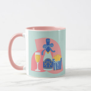 Champagner und Pommes Bougie Tasse