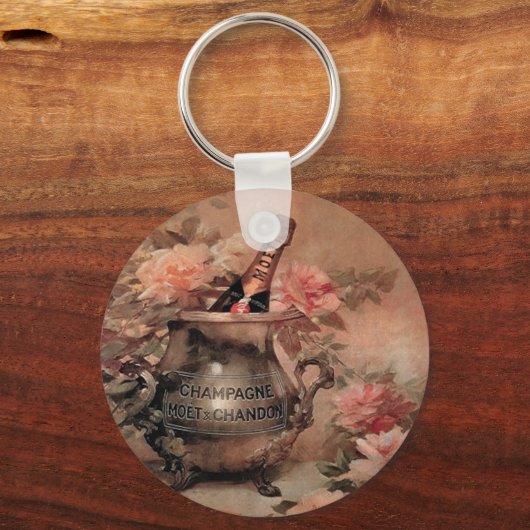 Champagner und Rose Schlüsselanhänger (Vorderseite)