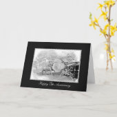 Champagner und Rose zum 15. Jahrestag Karte (Gelbe Blume)