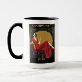 Champagner und Sass-Tasse Tasse
