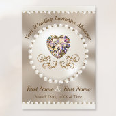 Champagner und Taupe Hochzeit, Einladungen für Hoc