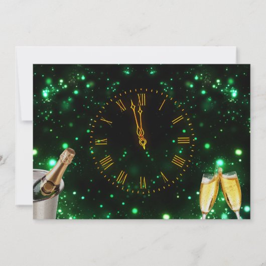 Champagner und Uhrenwochenende Einladung (Vorderseite)