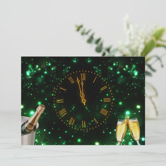 Champagner und Uhrenwochenende Einladung (Stehend Vorderseite)