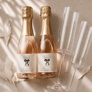 Champagner-Verlobungsparty Mini Schaumweinetikett