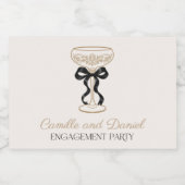 Champagner-Verlobungsparty Mini Schaumweinetikett (Einzelnes Label)