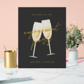 Champagner-Verlobungsparty-Willkommensschild Acrylschild (Hochzeit)
