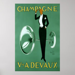 Champagner Vintage-Plakat Poster