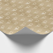 Champagner Weihnachten: Candy Canes on Tan Hinterg Geschenkpapier (Ecke)