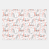 Champagner Weihnachten und Neujahr Geschenkpapier Set (Vorderseite)