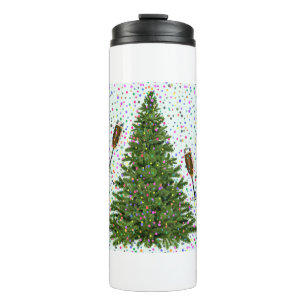 Champagner-Weihnachtsbaum Thermosbecher