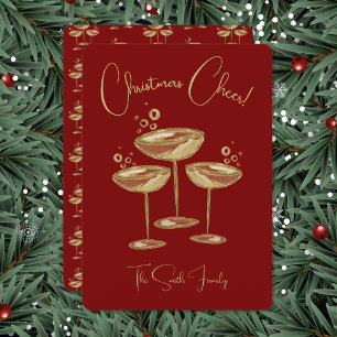 Champagner-Weihnachtskarte Feiertagskarte