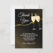 Champagner, Wein, Erwachsener, danke Karte (Vorderseite)