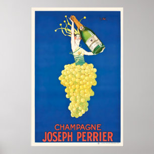 Champagner-Wein-Getränk Vintage-Reiseposter Poster