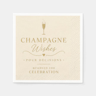 Champagner-Wünsche Cocktailservietten Serviette