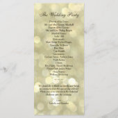 Champagnerbläschen Hochzeitsprogramm Programm (Rückseite)