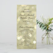 Champagnerbläschen Hochzeitsprogramm Programm (Stehend Vorderseite)