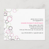 Champagnerblasen auf der Black Party Postcard Einladungspostkarte (Rückseite)