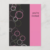 Champagnerblasen auf der schwarzen Postkarte (Vorderseite)