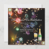 Champagnerblasen für Feuerwerke Einladung (Rückseite)