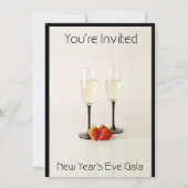 Champagnerbrille Neujahrsfest-Party Einladung (Rückseite)
