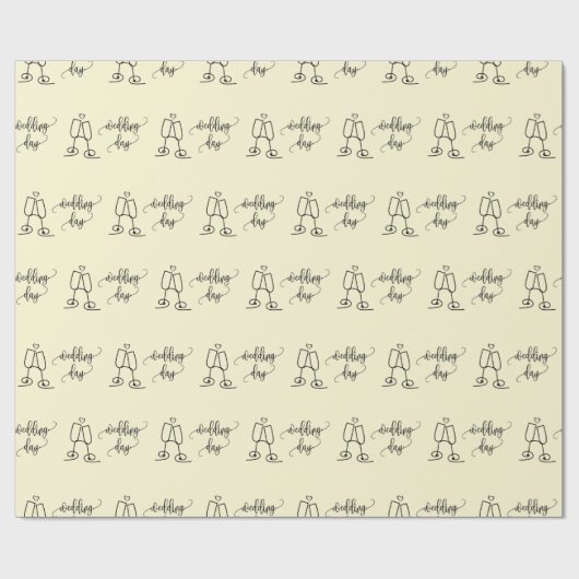 Champagnerbrille Schönes Hochzeitstag-Geschenk ohn Geschenkpapier (Flach)