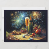 Champagnerbrille und Eimer Holiday Party Einladung (Vorderseite)