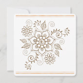 Champagnerbrille und Herz Einladung (Rückseite)