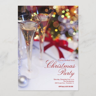 Champagnerbrille Weihnachten Party Einladung