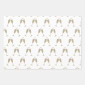 Champagnerbrillen Umschlagpapier Flachblätter Geschenkpapier Set (Vorderseite 2)