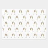 Champagnerbrillen Umschlagpapier Flachblätter Geschenkpapier Set (Vorderseite)