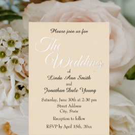 Champagnerfarbe Einfache Hochzeit Folieneinladung