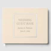 Champagnerfarbe Einfache, stilvolle Hochzeit Gästebuch (Vorderseite)