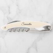 Champagnerfarbe Personalisiert Hochzeit Bridesmaid Kellnermesser (Rückseite)