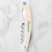 Champagnerfarbe Personalisiert Hochzeit Bridesmaid Kellnermesser (Vorderseite)