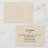 Champagnerfarbe Visitenkarte (Vorne/Hinten)