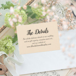 Champagnerfarben Einfache Hochzeitsdetails Begleitkarte
