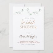 Champagnerfarben Minimalistisches Brautparty Einladung (Vorderseite)