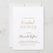 Champagnerfarben Minimalistisches Brautparty Einladung (Vorderseite)