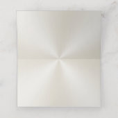 Champagnerfarbene Personalisierte Hochzeitsstipps- Platzkarte (Innenseite Aufgefaltet)