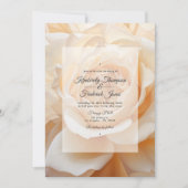 Champagnerfarbene Rose Hochzeit Einladung (Vorderseite)