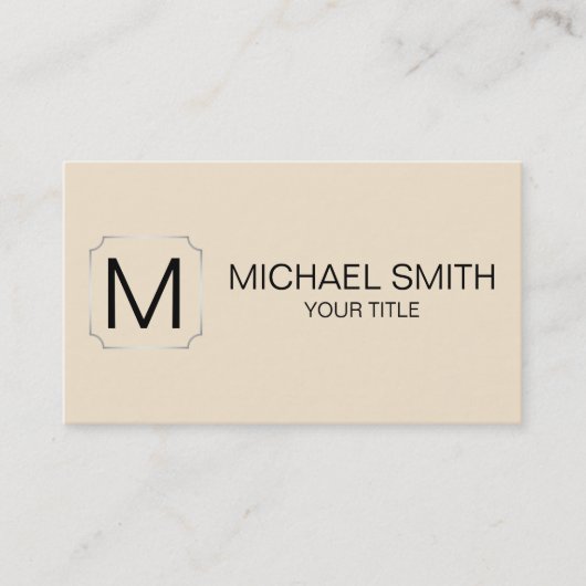 Champagnerfarbenhintergrund Visitenkarte (Vorderseite)