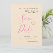 Champagnerfarbenhochzeit Beruflich Minimalistisch Save The Date (Stehend Vorderseite)