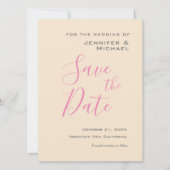 Champagnerfarbenhochzeit Beruflich Minimalistisch Save The Date (Vorderseite)