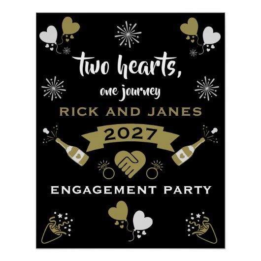 Champagnerfeier Party Poster (Vorderseite)