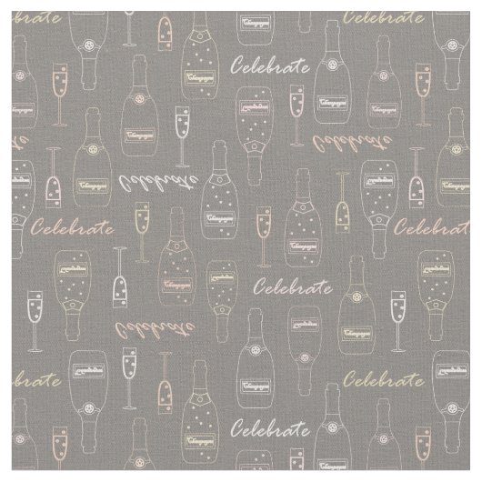 Champagnerfeiern auf Grau Stoff (Nahaufnahme)