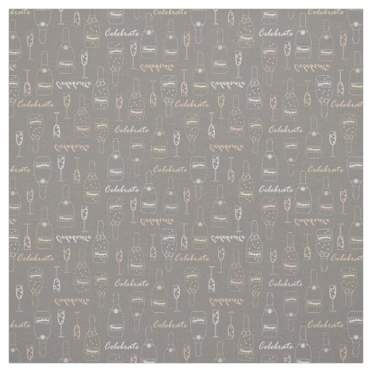 Champagnerfeiern auf Grau Stoff (Muster)