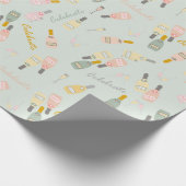 Champagnerfeiern auf hellgrün geschenkpapier (Ecke)