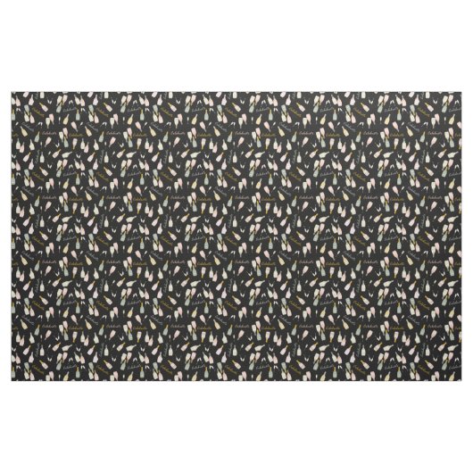 Champagnerfeiern auf schwarz stoff (Fat Quarter (45,7 x 55,9 cm))